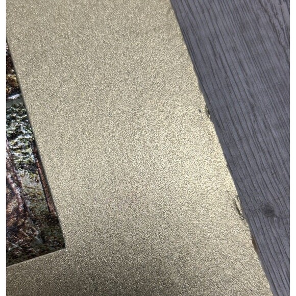 Vintage Silvery Fantasy Foil Engraving Print Fall Leaves Autumn Trees USA - Picture 7 of 13